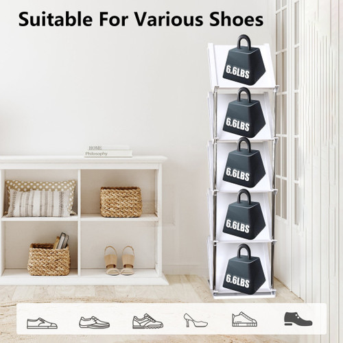 5 Tier Vertical Shoe Rack 