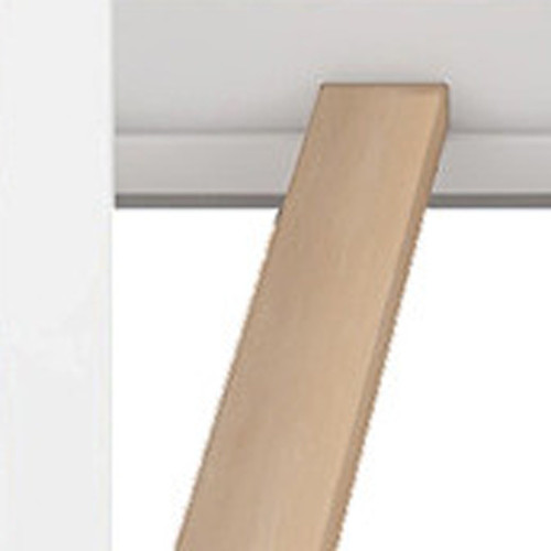 White Full Over Full Solid Wood Bunk Bed
