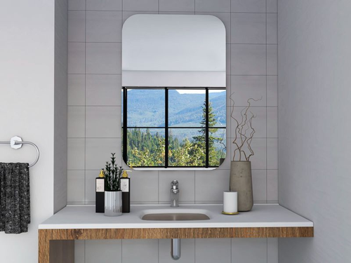 Mirror Pompei, Frameless Round Corners