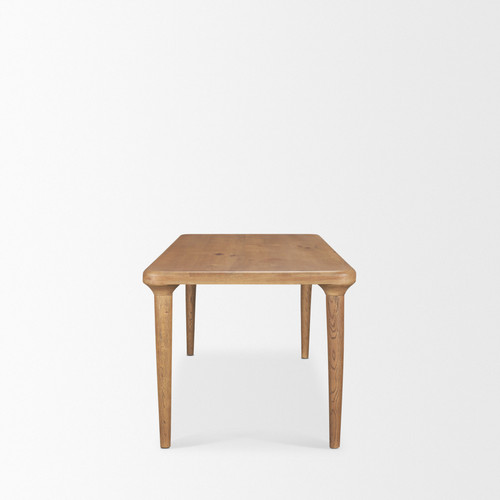 72" Brown Solid Wood Dining Table