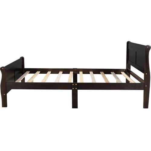 Espresso Wood Queen Bed Frame