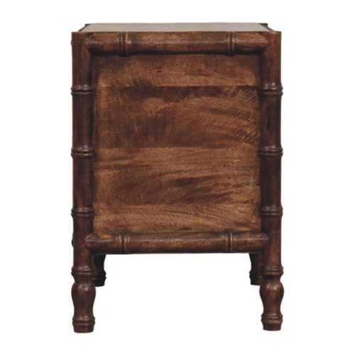 23" Brown Solid Wood One Drawer Nightstand