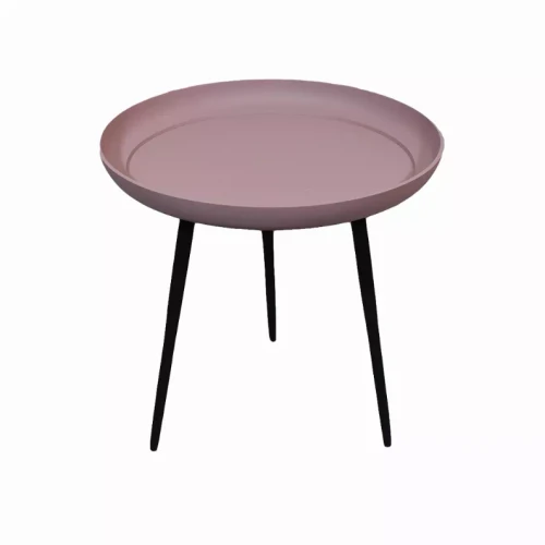 Handmade Aluminium And Iron Round Tray Side Table