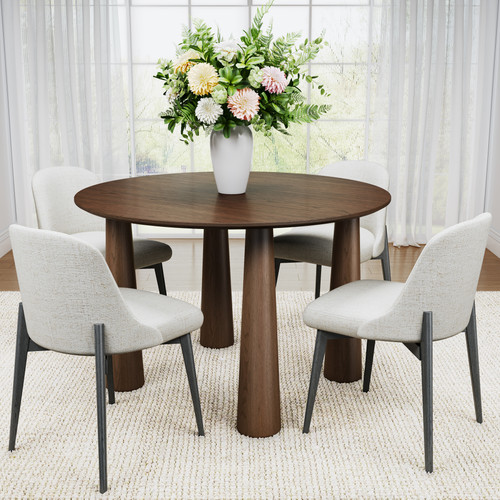 67" Walnut Solid Wood Oval Dining Table
