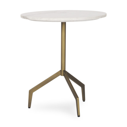 23" White and Gold Stone and Metal