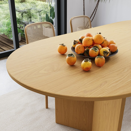79" Unfinished Wood Oval Bar Table