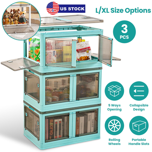 3Pcs Foldable Storage Bins