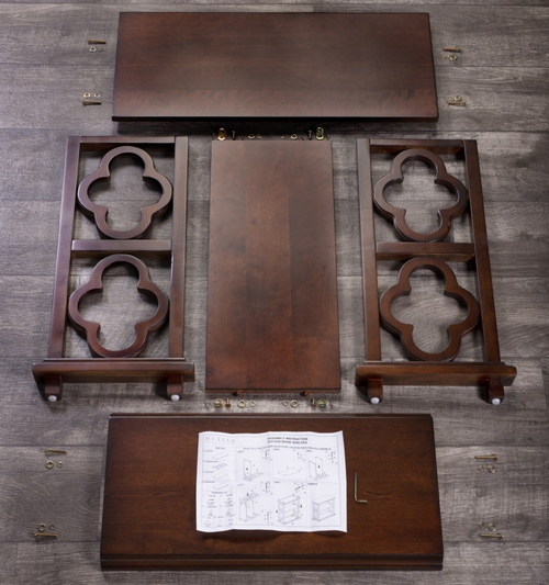 27" Dark Brown Two Tier Standard Bookcase