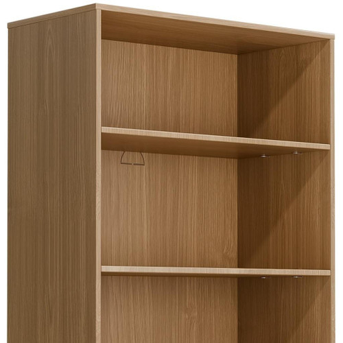 49" Natural Wood Adjustable Four Tier Etagere Bookcase