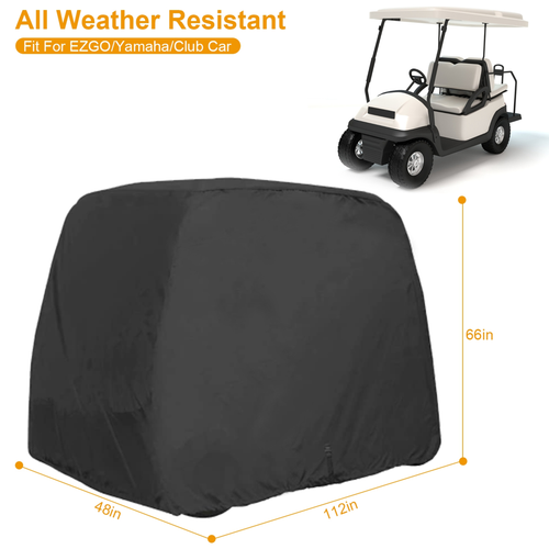Universal 4 Passengers Golf Cart Cover 210D Water-Resistant