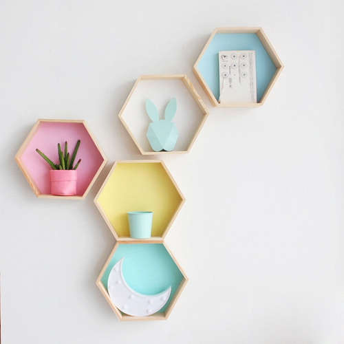 Hexagonal Wall Shelf