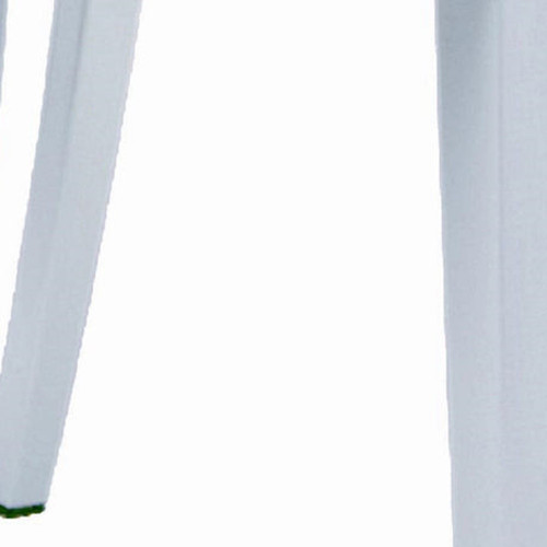 Set of Four White Upholstered Dining Side Chairs