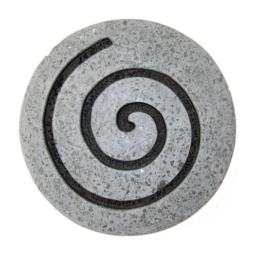 homeroots home decor 19" Gray Round Modern Spiral Wall Art, Gray, 19 Inch