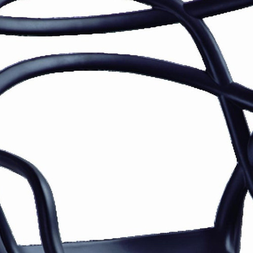 Set of Four Black Heavy Duty Plastic Dining Arm Chairs