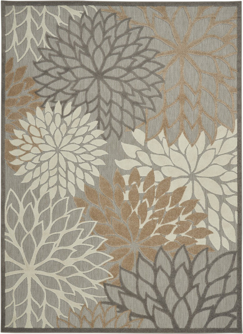 Homeroots Home Decor 7' x 10' Natural and Gray Indoor Outdoor Area Rug, Natural and Gray, 7' x 10'