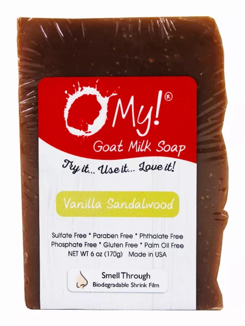 O My! Goat Milk Soap Bar - Made with Farm-Fresh Goat Milk - Moisturizes skin with Natural Alpha Hydroxy Acids in Goat Milk - Free of Parabens & More - Leaping Bunny Certified - Handcrafted US