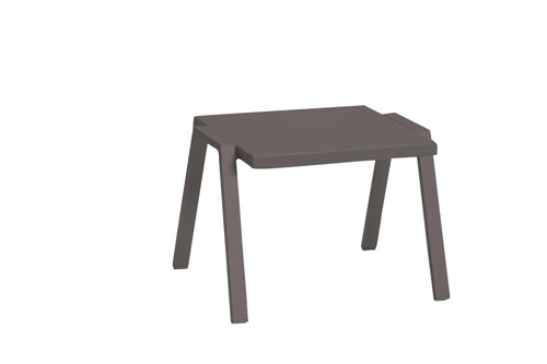Homeroots Living Room 22" X 18" X 16" Taupe Aluminum Side Table, Taupe, Aluminum