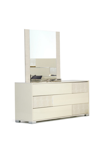 Homeroots Home Decor 41 x 41 x (unspecified) Beige MDF and Glass Mirror, Beige Finish
