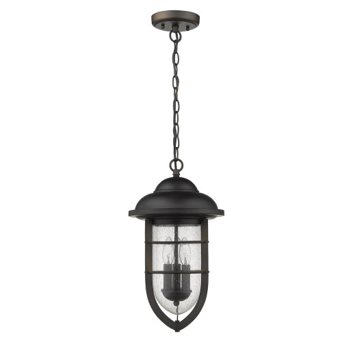 Homeroots Lighting Dylan 3-Light Oil-Rubbed Bronze Hanging Lantern