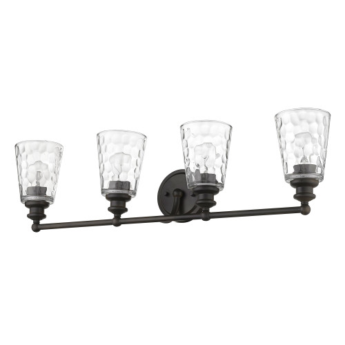 Homeroots Lighting Mae 4-Light Vanity, Oil-Rubbed Bronze Finish