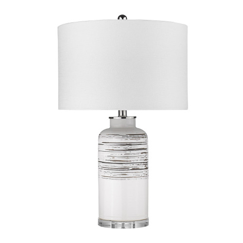 Homeroots Lighting Trend Home 1-Light Table Lamp, Polished Nickel Finish