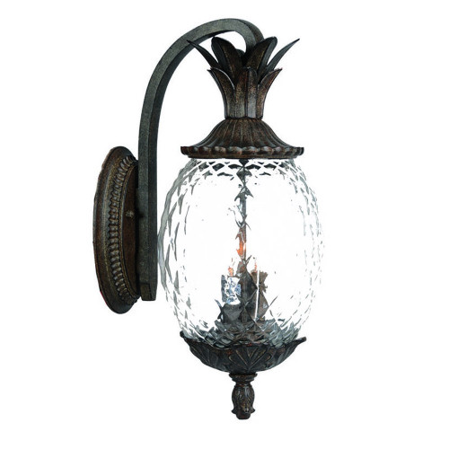 Homeroots Lighting Lanai 3-Light Wall Light, Black Coral Finish
