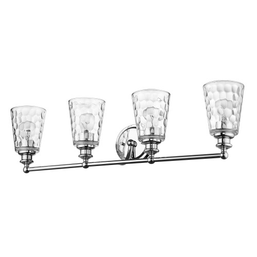 Homeroots Lighting Mae 4-Light Vanity, Chrome Finish