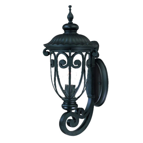 Homeroots Lighting Traditional Matte Black Wall Sconce, Matte Black Finish