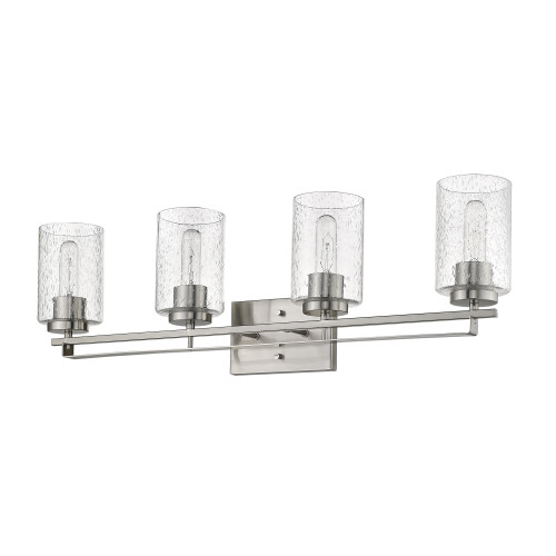 Homeroots Lighting Orella 4-Light Vanity, Satin Nickel Finish