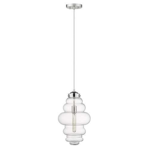 Homeroots Lighting Ballina Mini Pendant 1 Light Design in Polished Nickel Finish