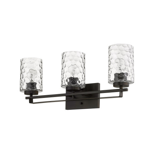 Homeroots Lighting Livvy 3-Light Vanity, Oil-Rubbed Bronze Finish