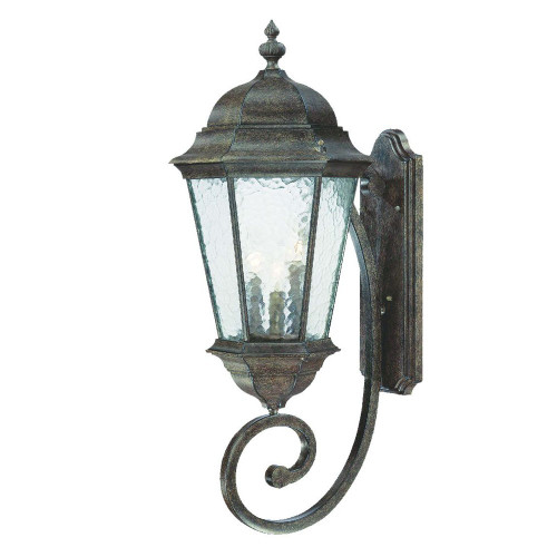 Homeroots Lighting Telfair 3-Light Wall Light, Black Coral Finish