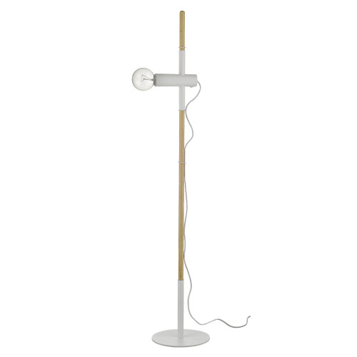 Homeroots Lighting Hilyte 1-Light White Floor Lamp