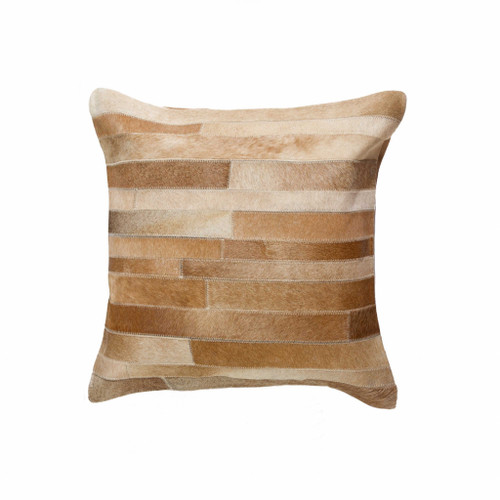 Homeroots Home Decor 18 X 18 X 5 Inches Tan Pillow