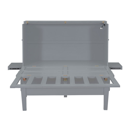 Gray Wood Queen Murphy Bed