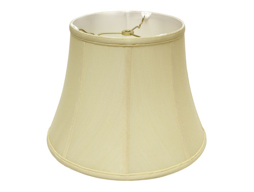 Antiqued White Monay Shantung Silk Bell Lamp Shade