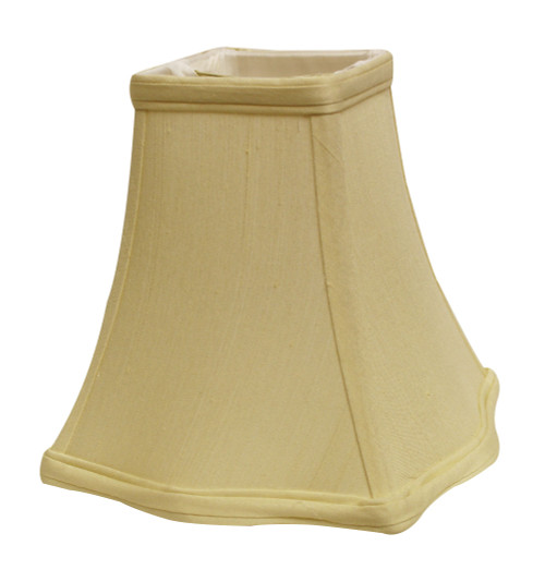 Antiqued White Monay Shantung Silk Square Lamp Shade