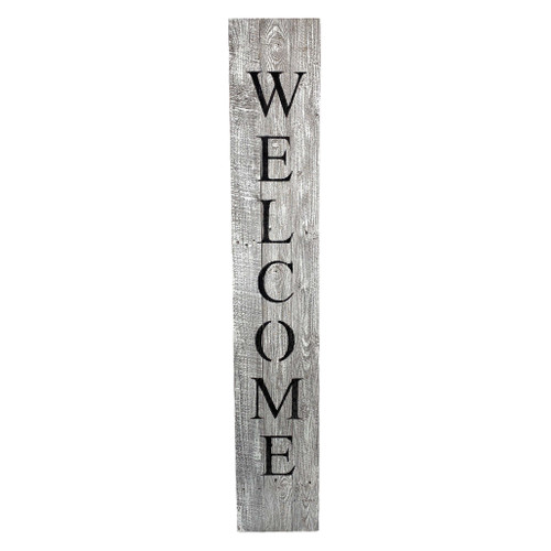Homeroots Home Decor Rustic White Wash Front Porch Welcome Sign