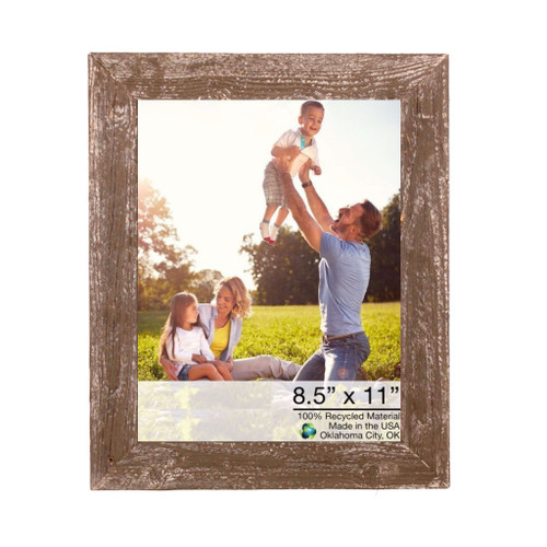 Homeroots Home Decor Rustic Espresso Picture Frame, 8.5 X 11 inches