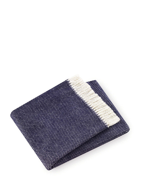 Homeroots Home Decor Soft Navy Blue Links Pattern Throw Blanket
