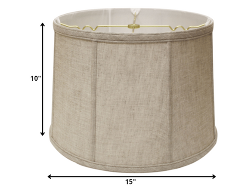 Cream Linen Drum Lamp Shade