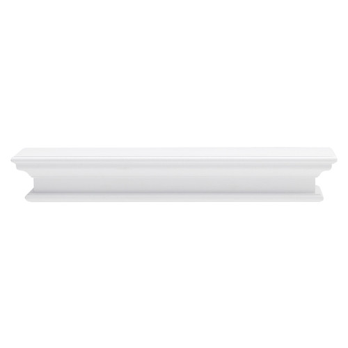 Homeroots Office 32" Classic White Floating Wall Shelf