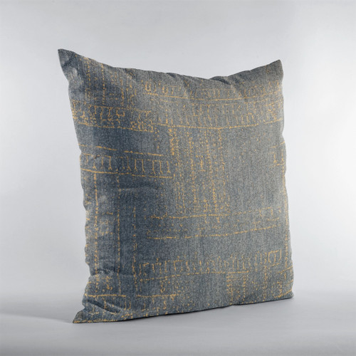 Plutus Blue Lux Abstract Luxury Throw Pillow