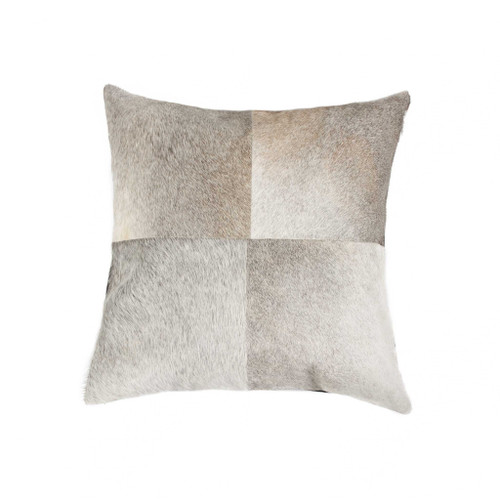 Homeroots Home Decor 18 X 18 X 5 Inches Gray Quattro Pillow
