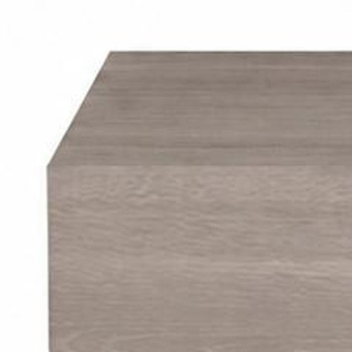 Set of Two 16" Gray Wood One Drawer Floating Nightstand