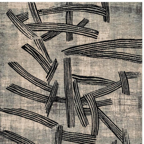 8' X 11' Gray And White Abstract Washable Area Rug With UV Protection