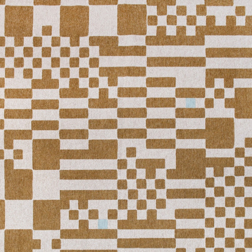 8' X 11' Blue And Brown Geometric Washable Area Rug