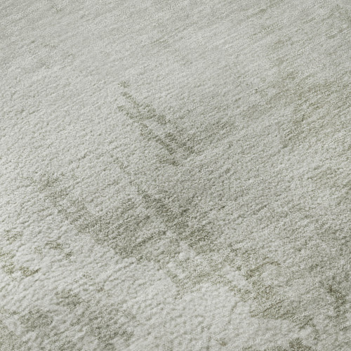 8' Linen And Beige Abstract Washable Area Rug With UV Protection