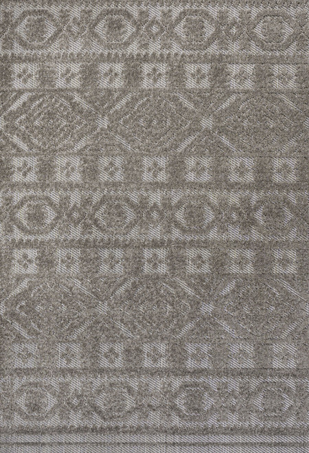 4' X 6' Dark Gray And Ivory Moroccan Indoor Outdoor Area Rug