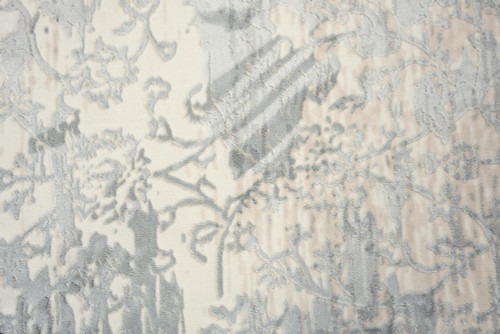 10' Gray Cream And Beige Trellis Area Rug